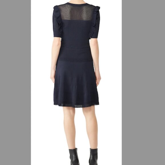 Scotch and Soda Pointelle Knit Dress Color: Night Melange Size L - Picture 3 of 11
